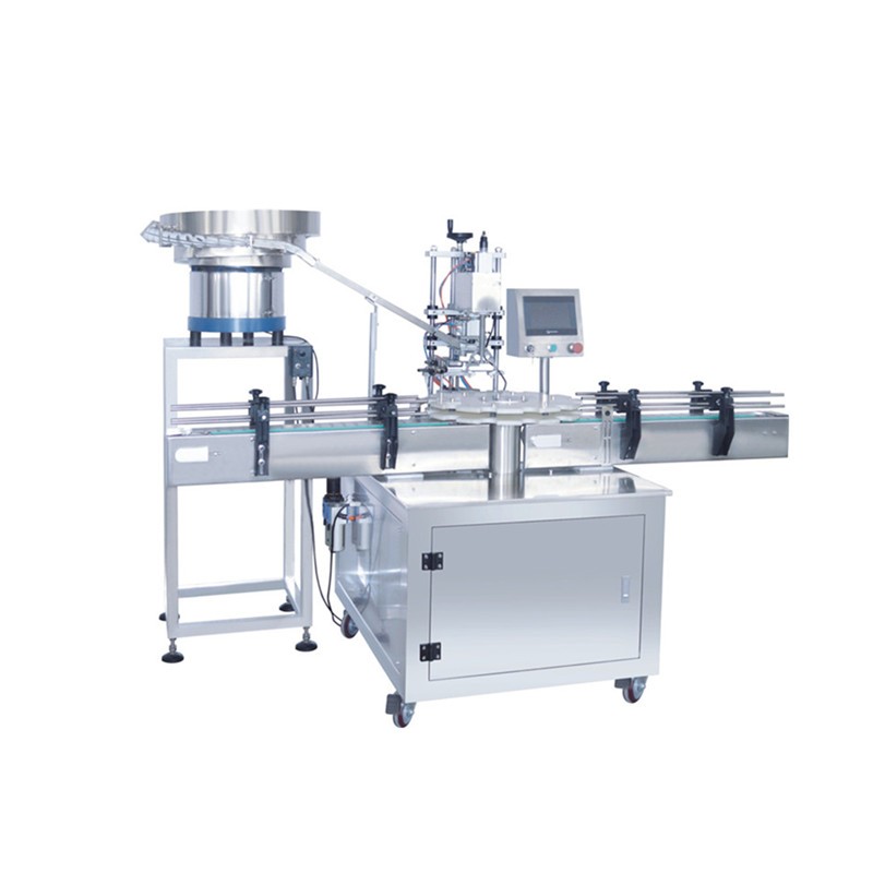 automatic bottle capping machine with cap feeder